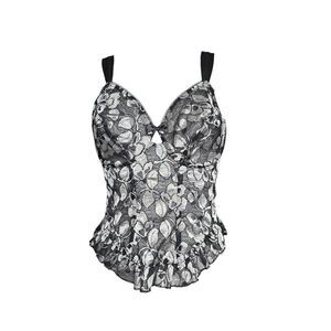 70s vintage goth lace corset top